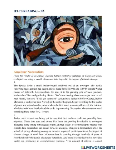 B2 - Amateur Naturalists