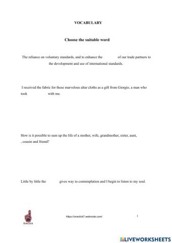 Practical Vacabulary