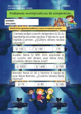 Problemas multiplicativos de comparación
