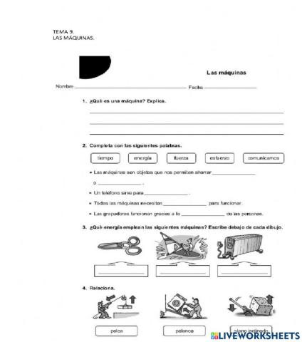 La energia de la maquina