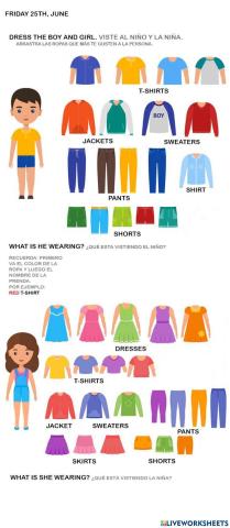 Drag and drop clothes