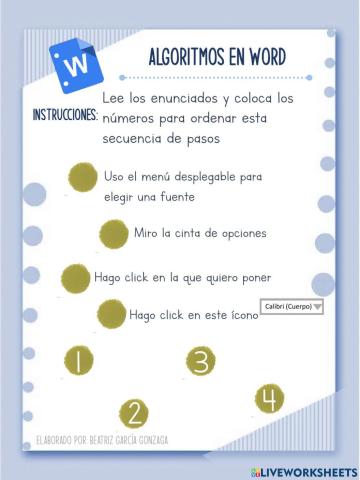Algoritmos en Word