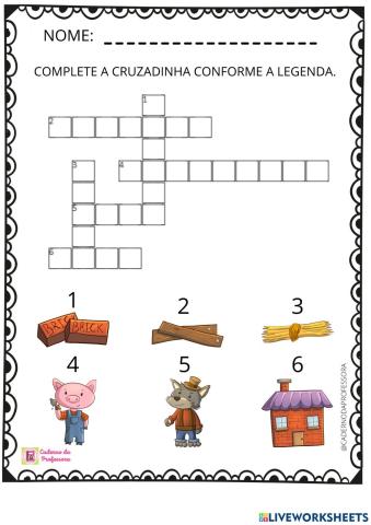 Cruzadinha très porquinhos