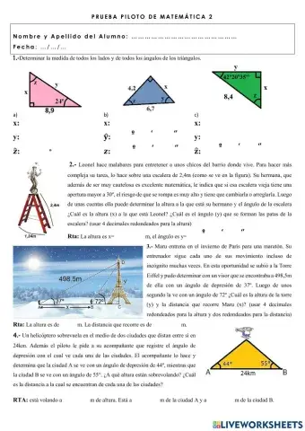 Prueba Piloto de Trigonometría 2