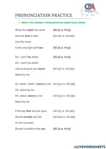 Pronunciation practice