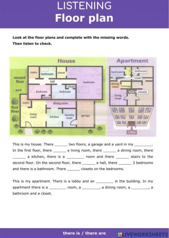 There is-are - Floor plan