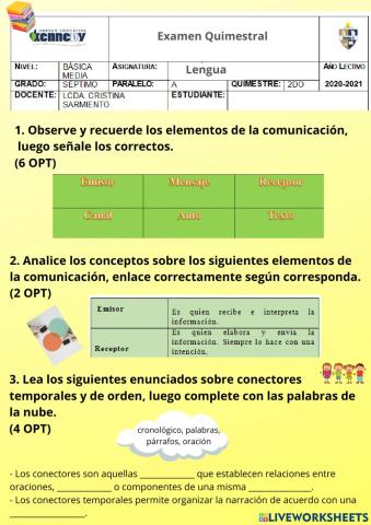 Examen Quimestral