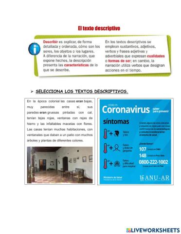 Textos descriptivos