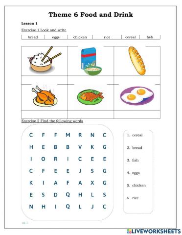 Theme 6: Food and drink