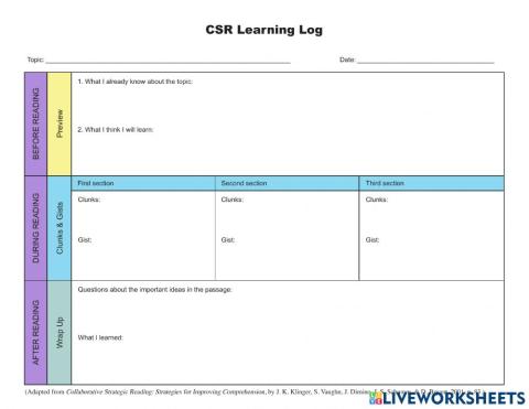 CSR learning log