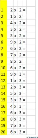 Perkalian 2 dan 3 (satuan) 1st