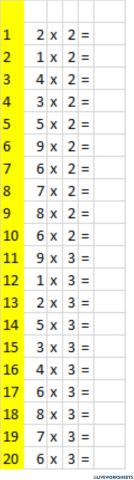 Perkalian 2 dan 3 (satuan) 1st