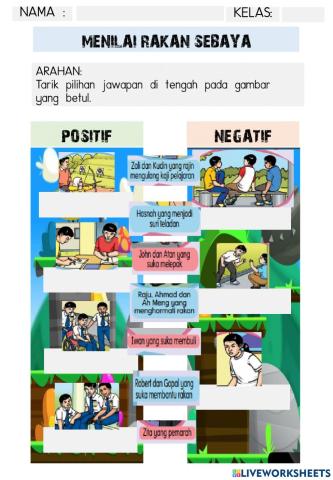 7.1.2 Menilai pengaruh rakan sebaya dalam kehidupan harian