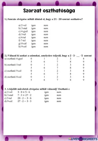 Szorzat oszthatósága