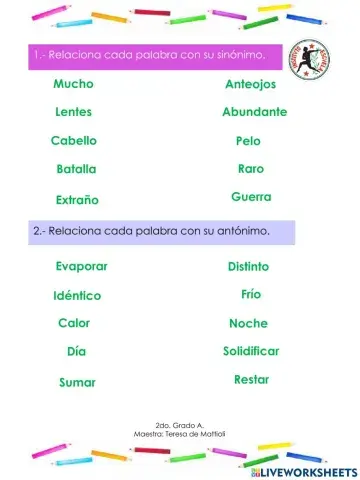 Sinónimos y Antónimos