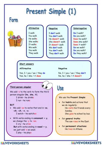 Simple present tense