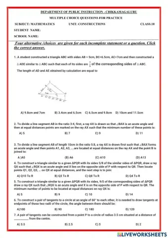 Constructions - mcq - em