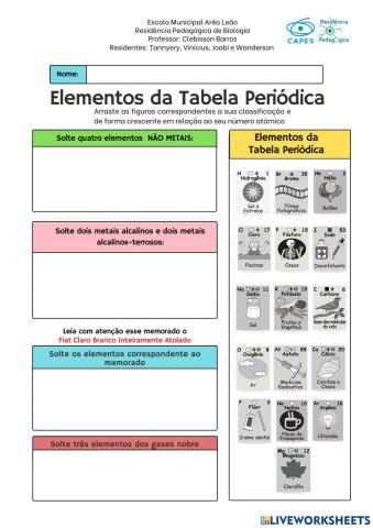 Tabela Periódica 9º ano