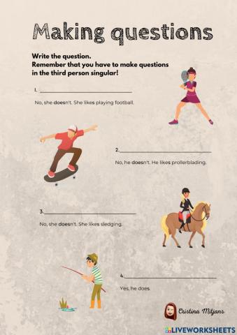 Making questions with LIKE