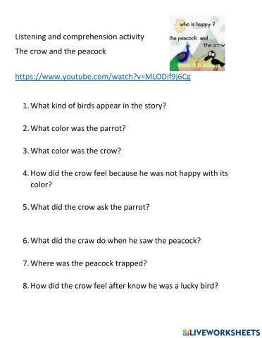 The crow and the peacock