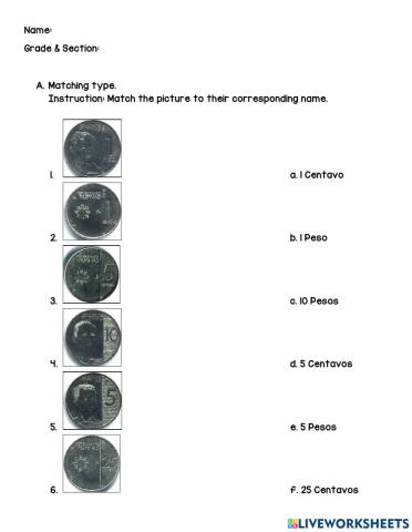 Quiz - Philippine Coins