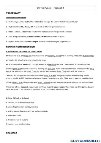 On the pulse 1 - UNIT 2