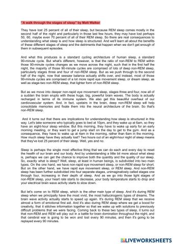 A walk through the stages of sleep