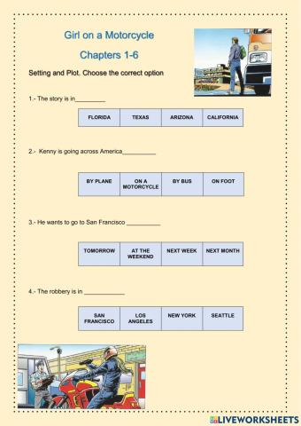 Girl on a Motorcycle chap 1-6 Setting and Plot