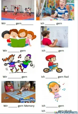 Ich spiele gern-wir spielen gern