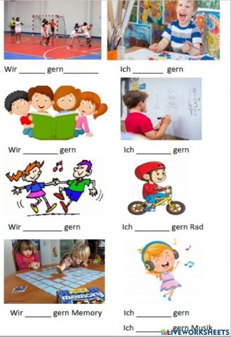 Ich spiele gern-wir spielen gern