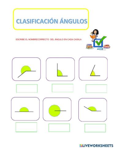 Clasificación de ángulos