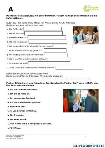 Die Jobmesse (Partner A)