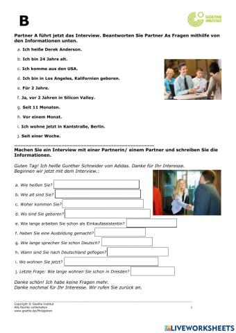 Die Jobmesse (Partner B)