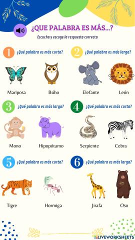 ¿Qué palabra es más...?