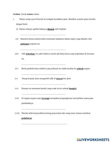 Kesalahan Ejaan dan Peribahasa