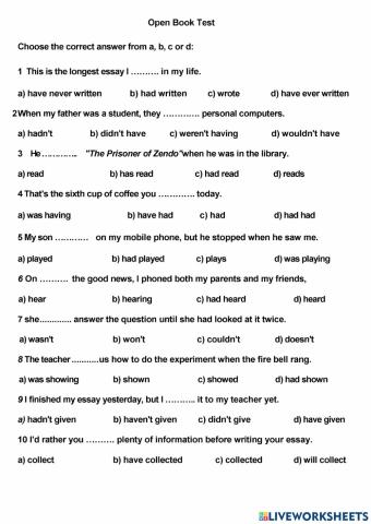 Open Book Test