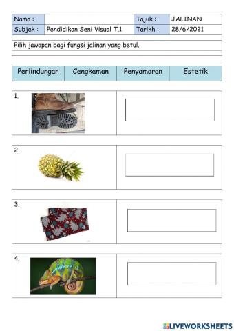 Latihan fungsi jalinan