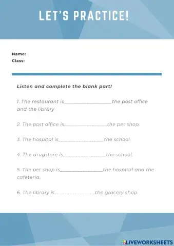 Preposition of place