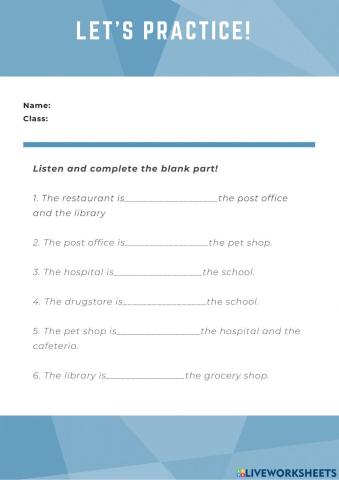 Preposition of place