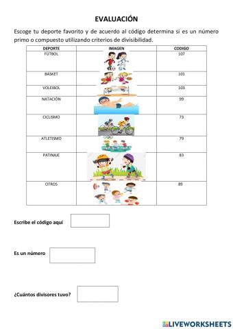 Números primos y compuestos