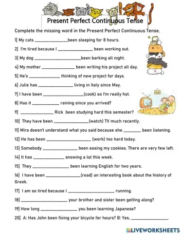 Present Perfect Continuous Tense