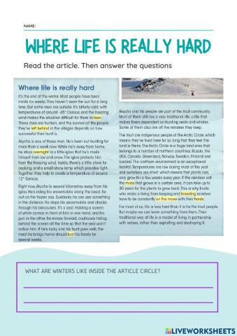 Where life is really hard