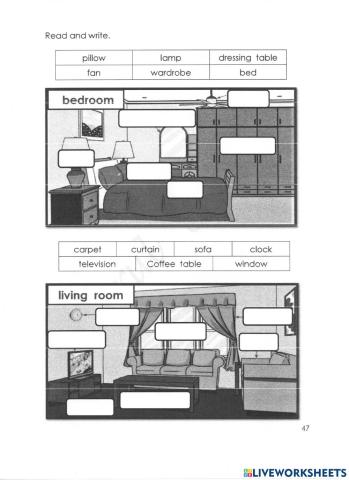 My home : Living room and bedroom Pendidikan Khas (Learning Disability)