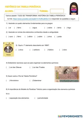 Historia da Tabela Periódica