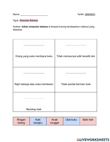 Simpulan Bahasa