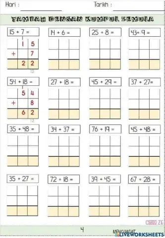 Tambah dengan kumpul semula