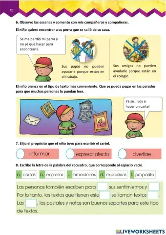 Pag 12 lengua y literatura 3 grado