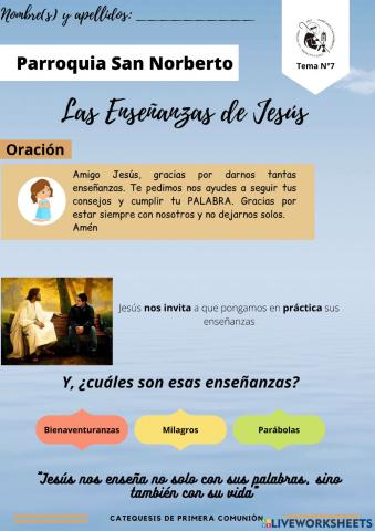 Tema 07: Las Bienaventuranzas