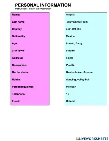 Personal Information