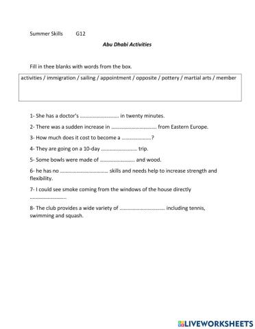 Abu Dhabi Activities